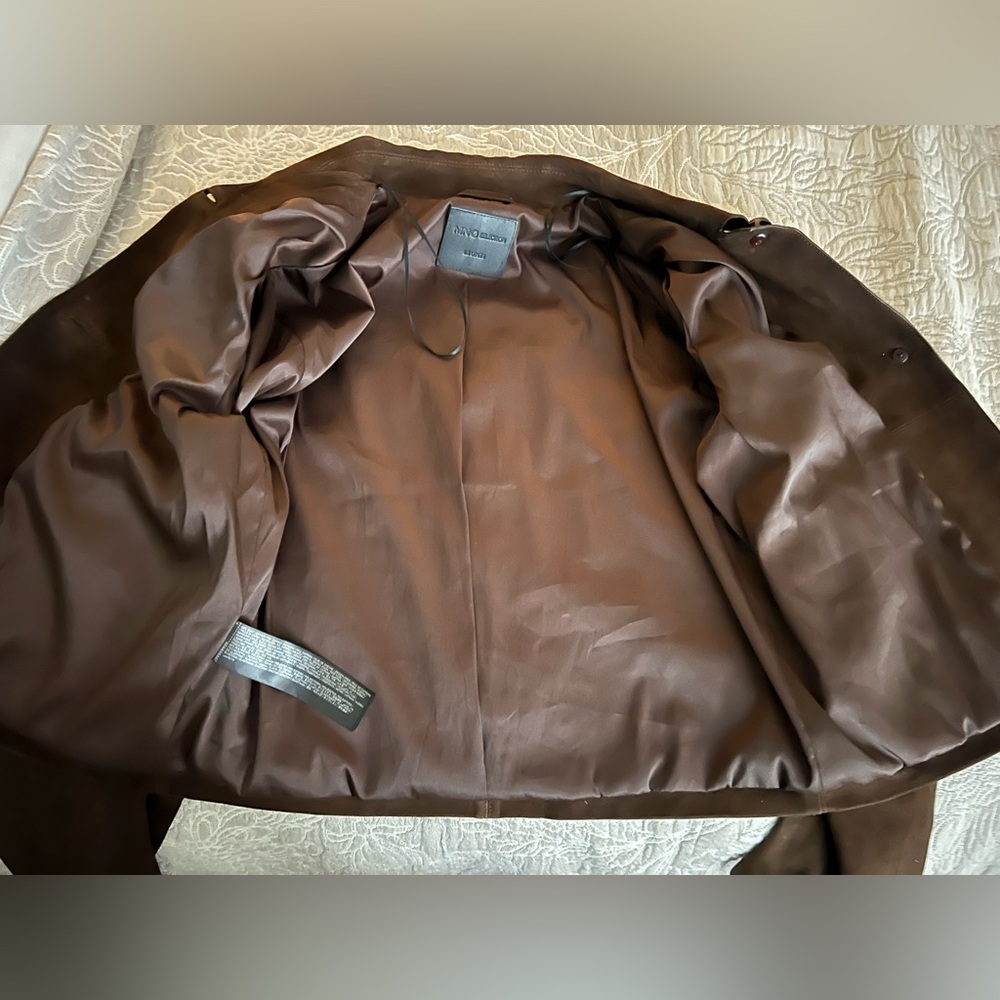 Women’s Mango SELECTION SUEDE LEATHER Jacket Small New - Picture 4 of 10